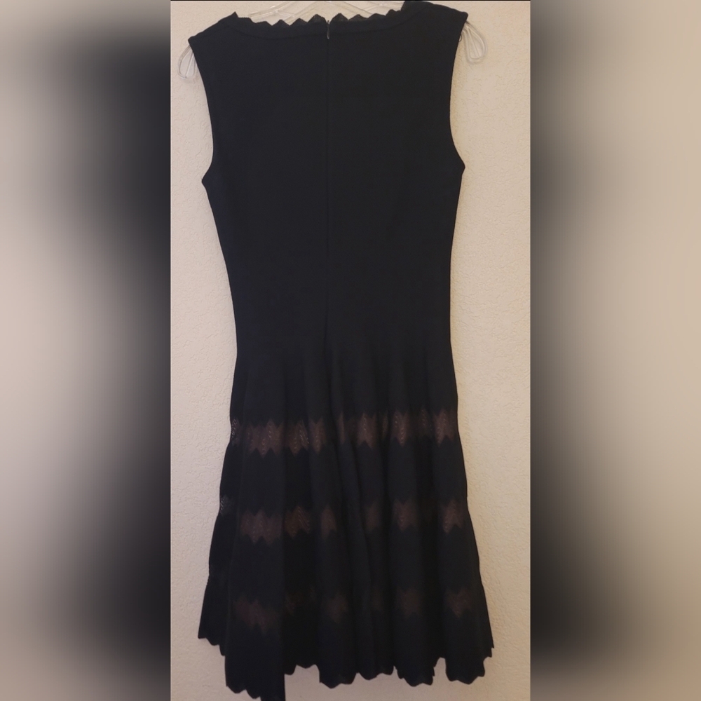 Alaia Black Scalloped Jaquard Fit And Flare Skater Dress Womens Size 42/US S - Picture 9 of 16